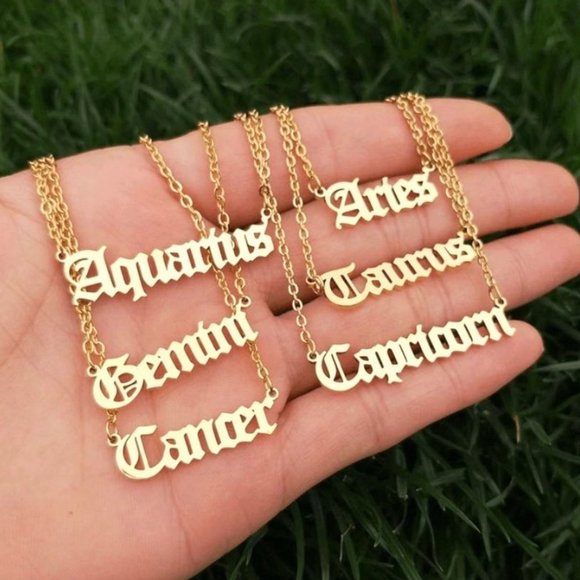 14K Gold Plated Capricorn Necklace - Waterproof. Personalize Your Style - Picture 3 of 3